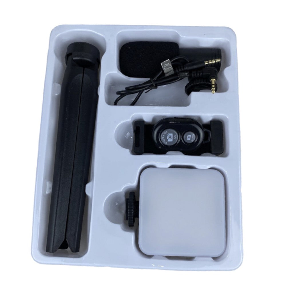 Kit de Video Tripode/Microfono/Luz AY-49C ¡Envio Gratis!