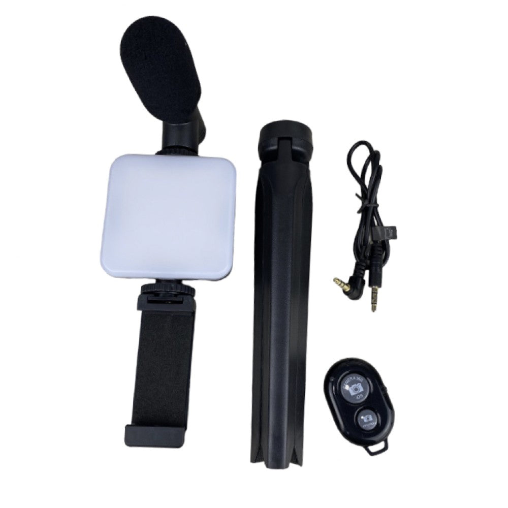 Kit de Video Tripode/Microfono/Luz AY-49C ¡Envio Gratis!