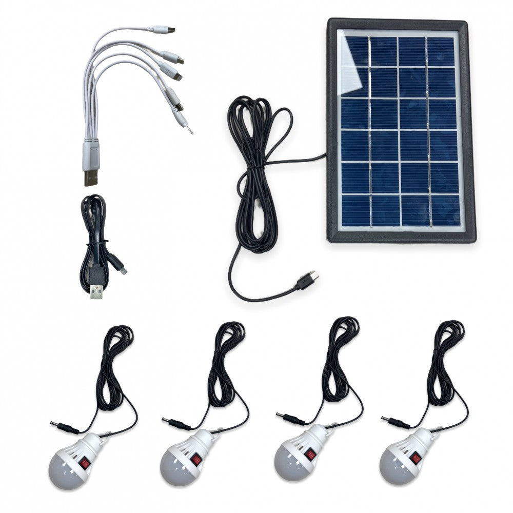 Parlante Planta Solar Recargable 4 Bombillos  Beck Play BP-PL087S