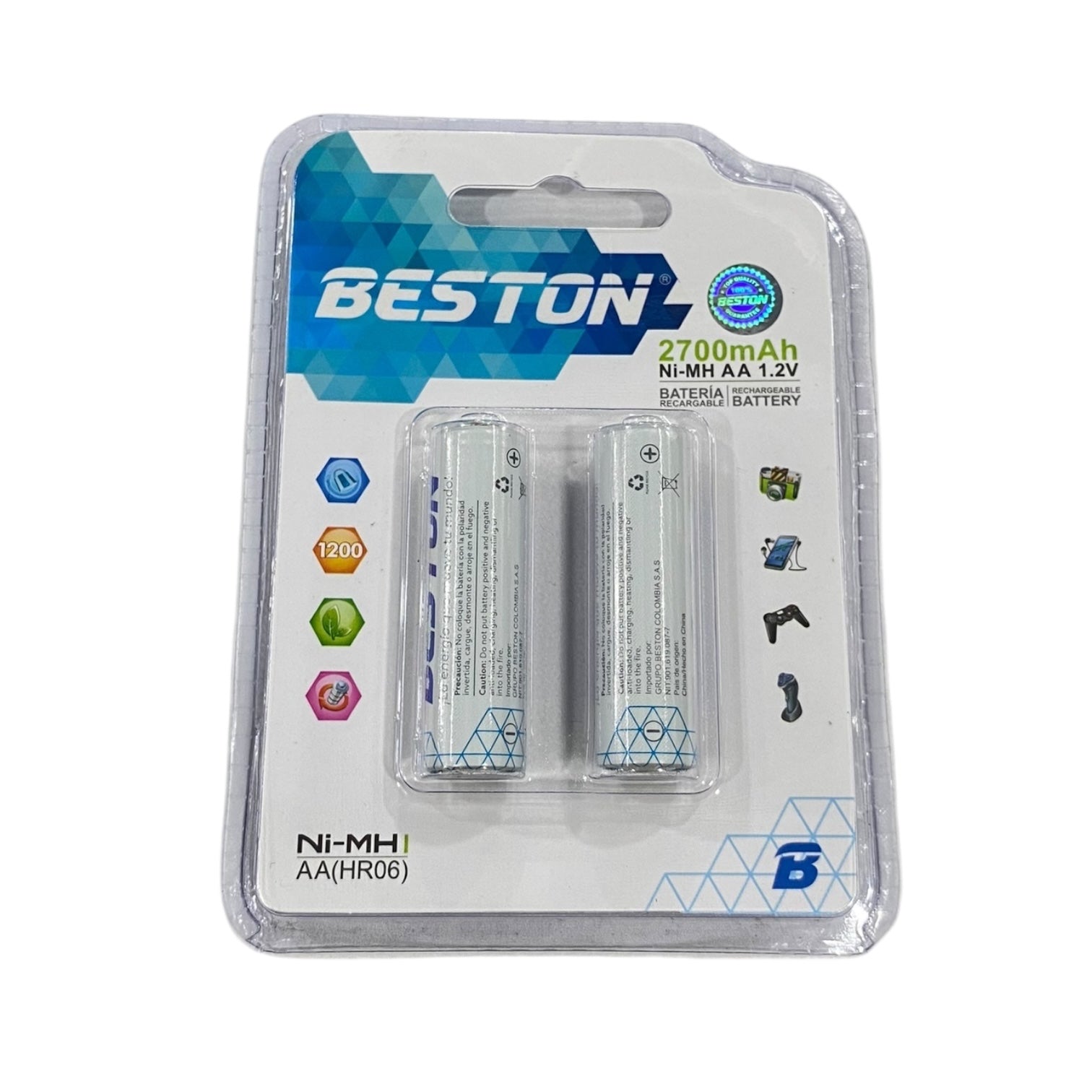 Pilas Recargables Beston Paquete de Pilas De 2 Unidades BST-AA2700X2