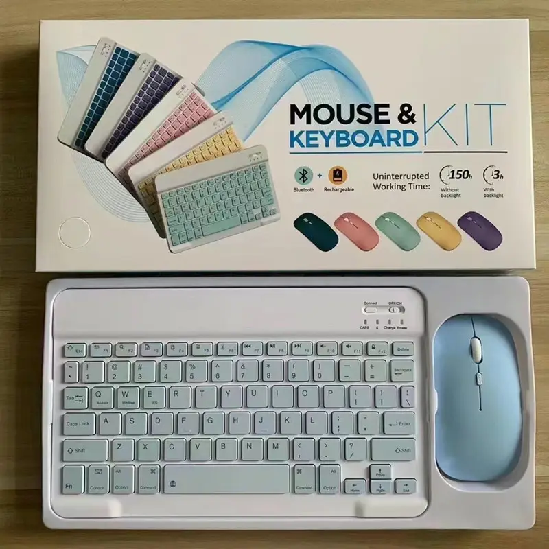 Combo Teclado Y Mouse Inalambrico Recargable Bluetooth BT209