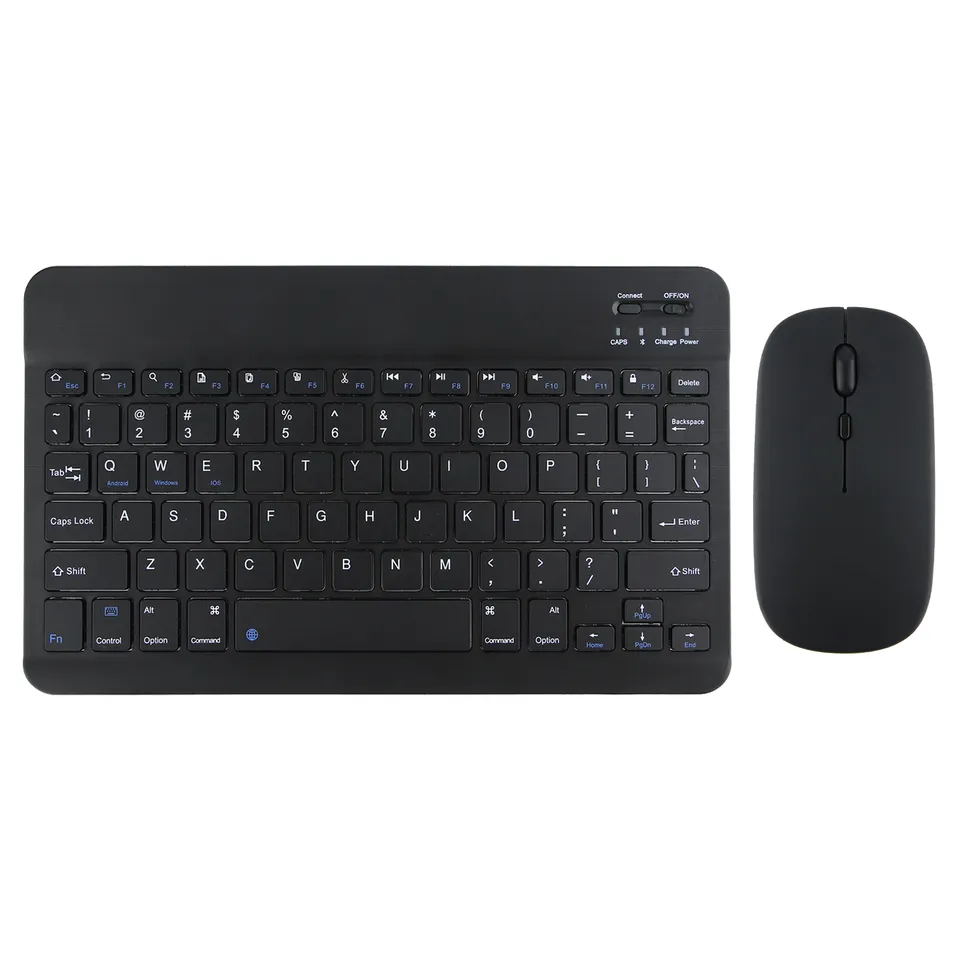 Combo Teclado Mouse Inalambrico Recargable Bluetooth BT209 ¡Envio Gratis! Negro