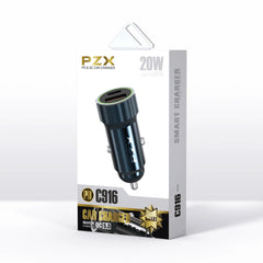 Cargador P/Celular Vehicular QC 5.0 20W PZX C916