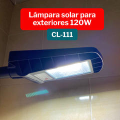 Lampara Solar Exterior Recargable 120W Clamp CL-111