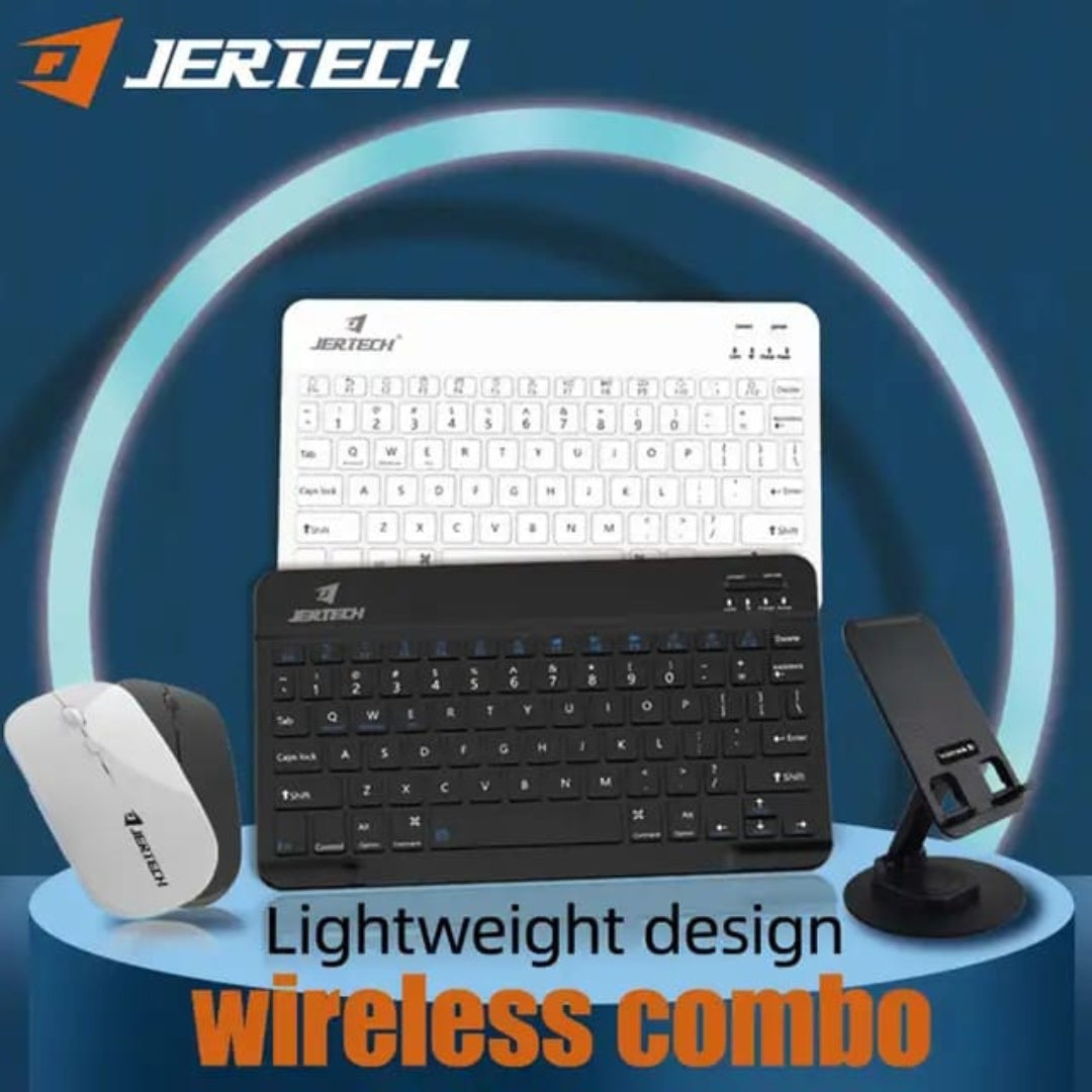 Combo Jertech Teclado + Mouse + Soporte de Celular CT3-01