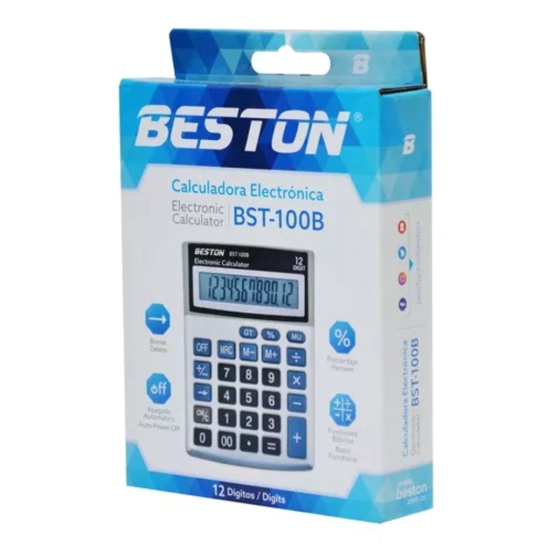 Calculadora Electrónica Marca Beston De 12 Dígitos BST 100B