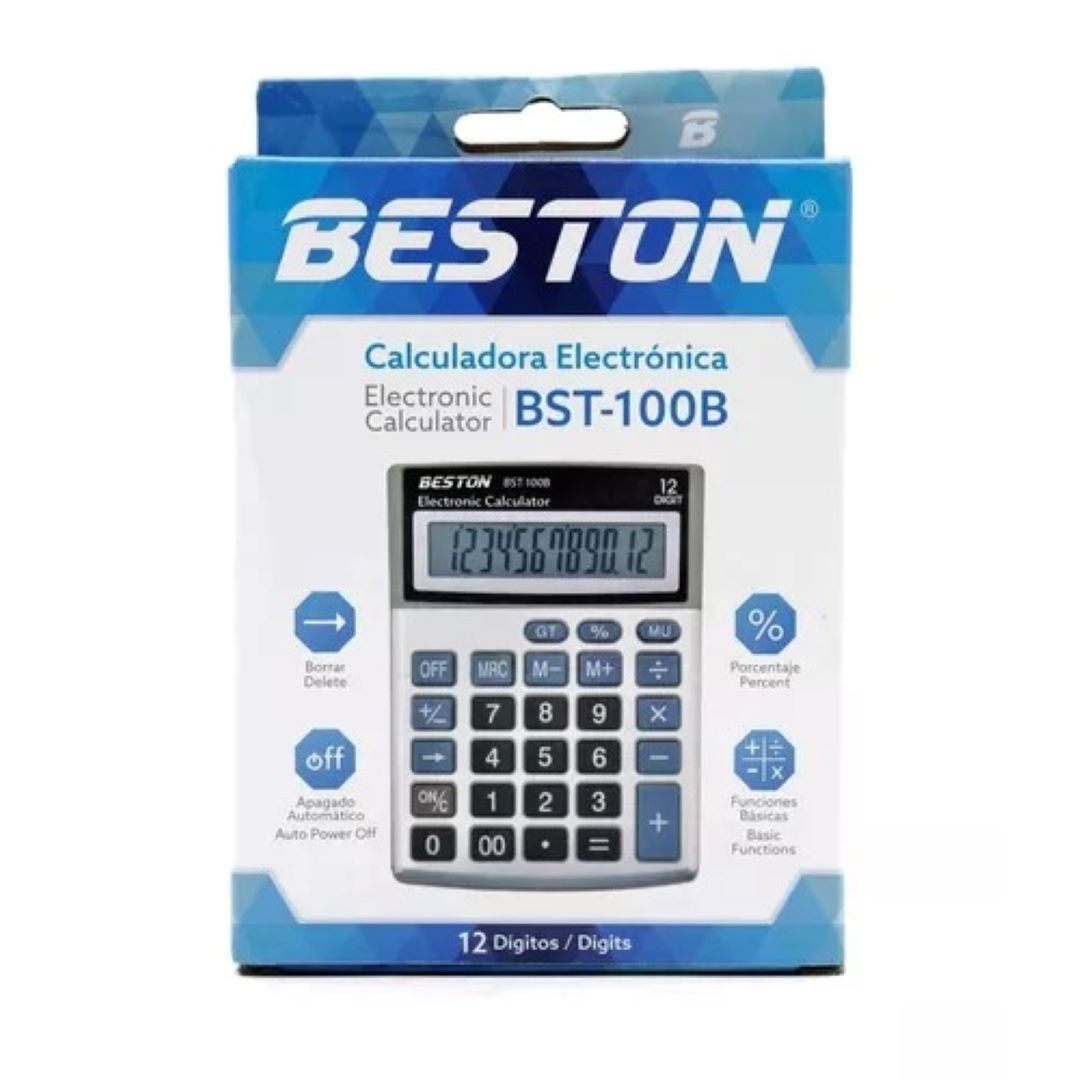 Calculadora Electrónica Marca Beston De 12 Dígitos BST 100B