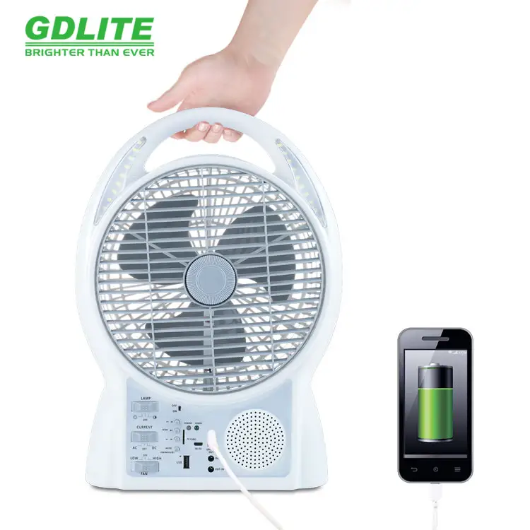 Ventilador Recargable Solar 6 En 1 GdTimes GD-8029