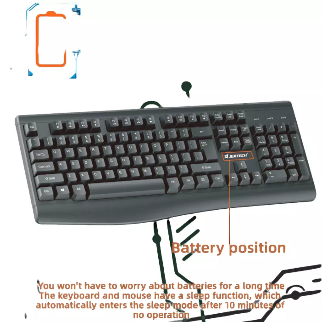 Combo Teclado + Mouse Inalámbrico Para Computador KM500