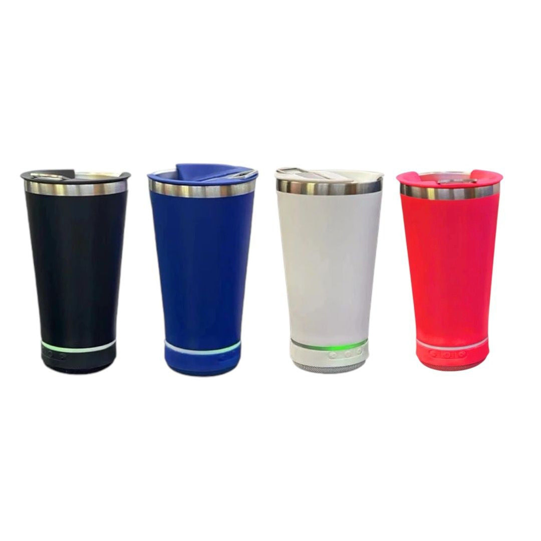 Docena de Vasos Térmicos De Acero Con Parlante TS-021