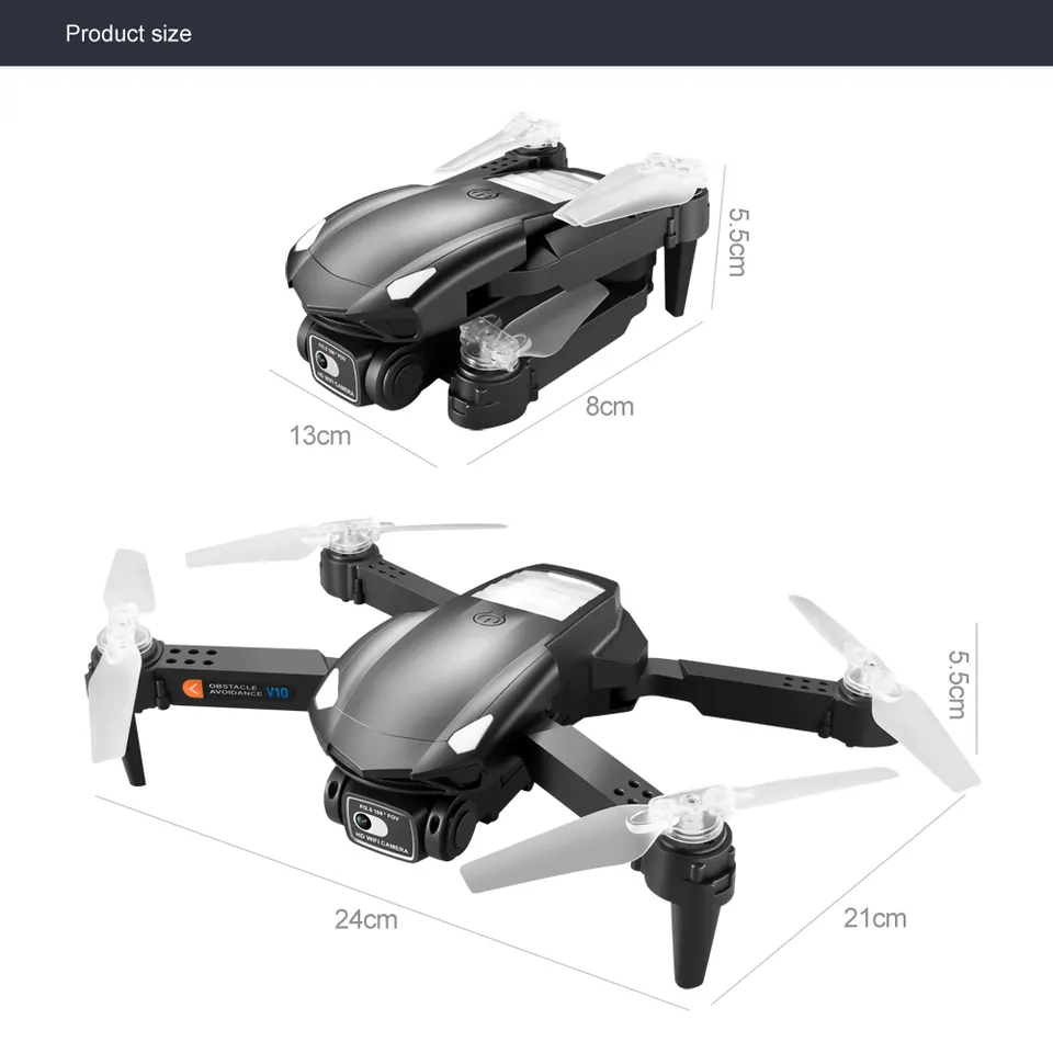 Drone Plegable Con Cámara ZFR Wifi V10