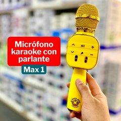 Parlante/Microfono Karaoke Recargable Cambio de Voces Max1 ¡Envio Gratis!